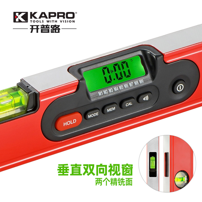 开普路-KAPRO 高精度数显水平尺直视窗