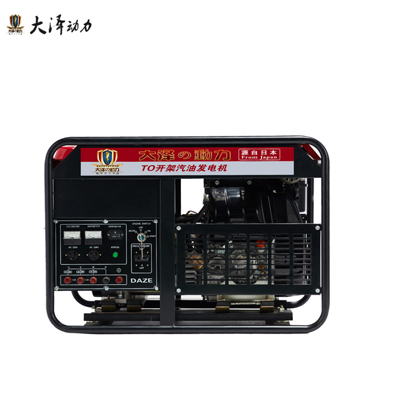 大泽动力 平原正常型号10-15KW双缸开架汽油发电机