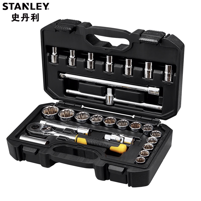 STANLEY史丹利 12.5MM系列大飞棘轮套筒扳手组套