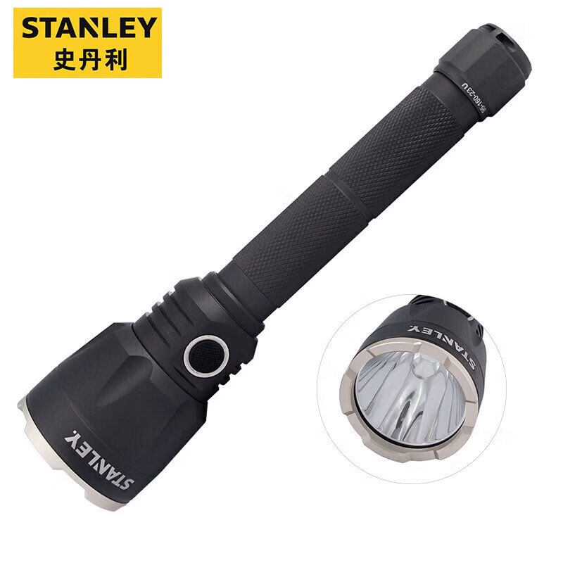 STANLEY史丹利 LED锂电防水远射手电筒10W充电式