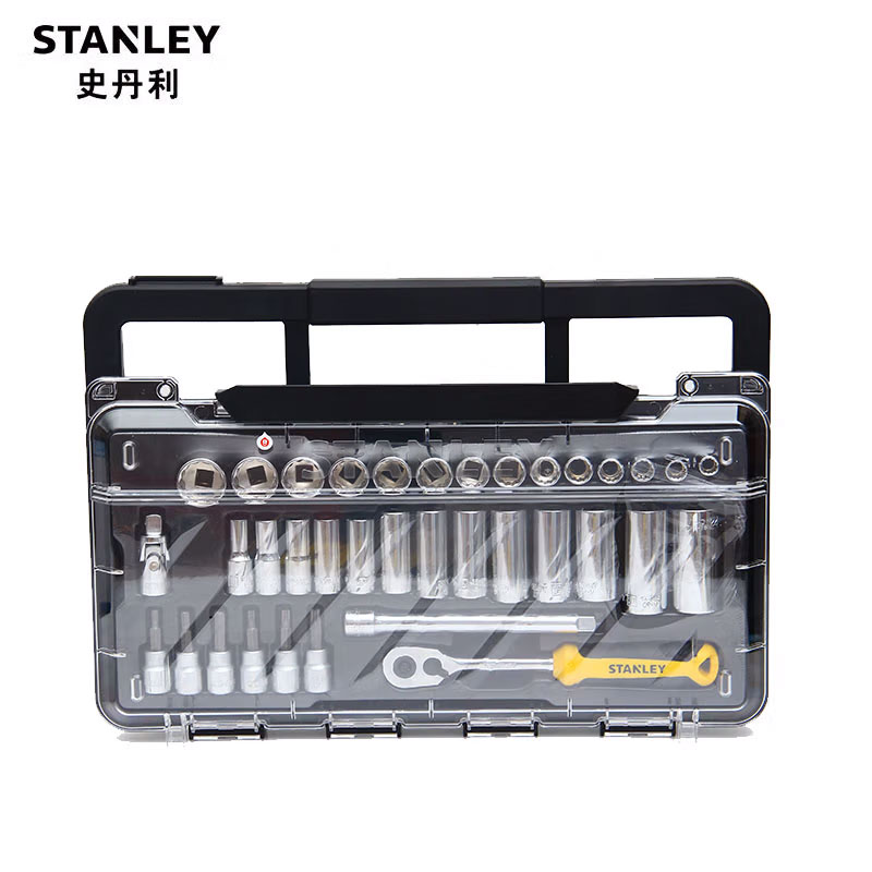 STANLEY史丹利 36件10MM系列中飞公制套筒棘轮扳手套装