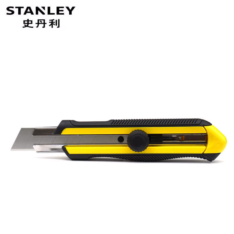 STANLEY史丹利 DYNAGRIP旋钮双色柄美工刀25mm