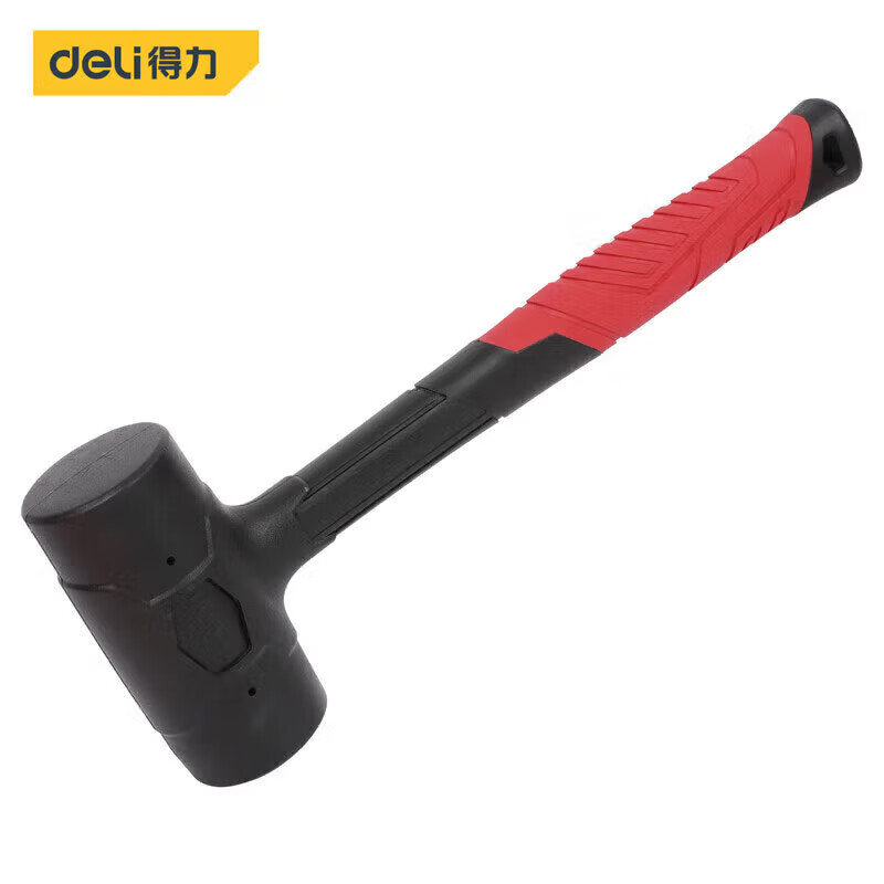得力（deli） 无弹力橡胶锤榔头专业锤子防震橡皮锤